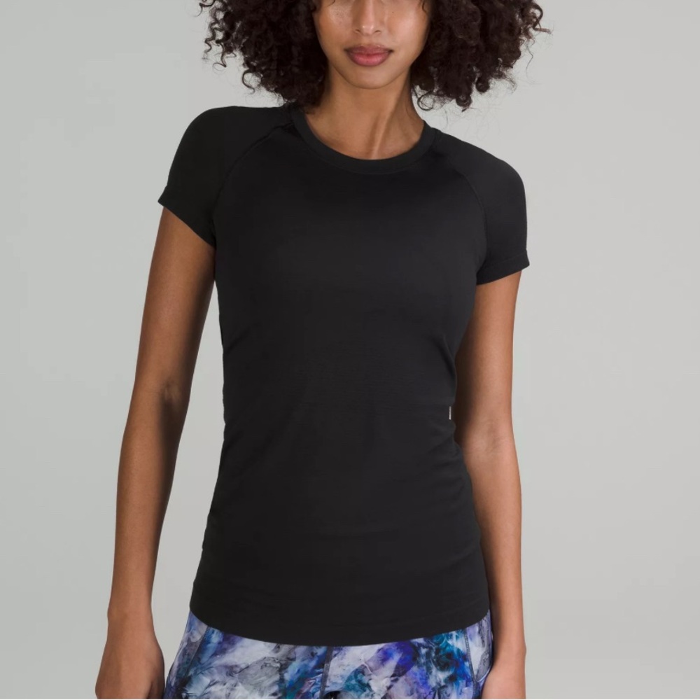 short sleeve swiftly tech black top